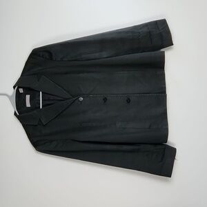 Women's Black Cotton Blazer by Kate Hill Size 12